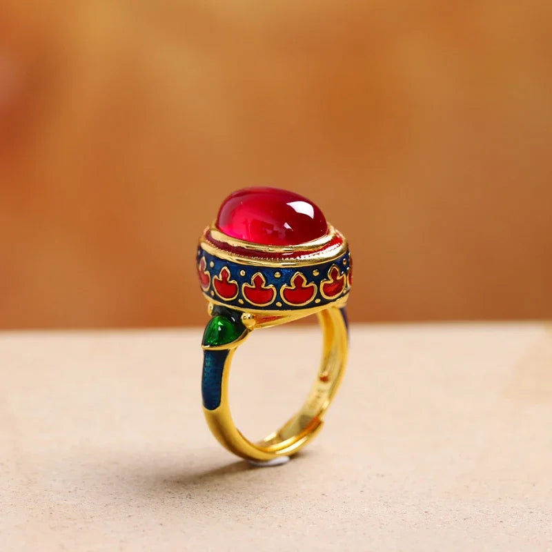 Original ancient gold craftsmanship natural carnelian rings