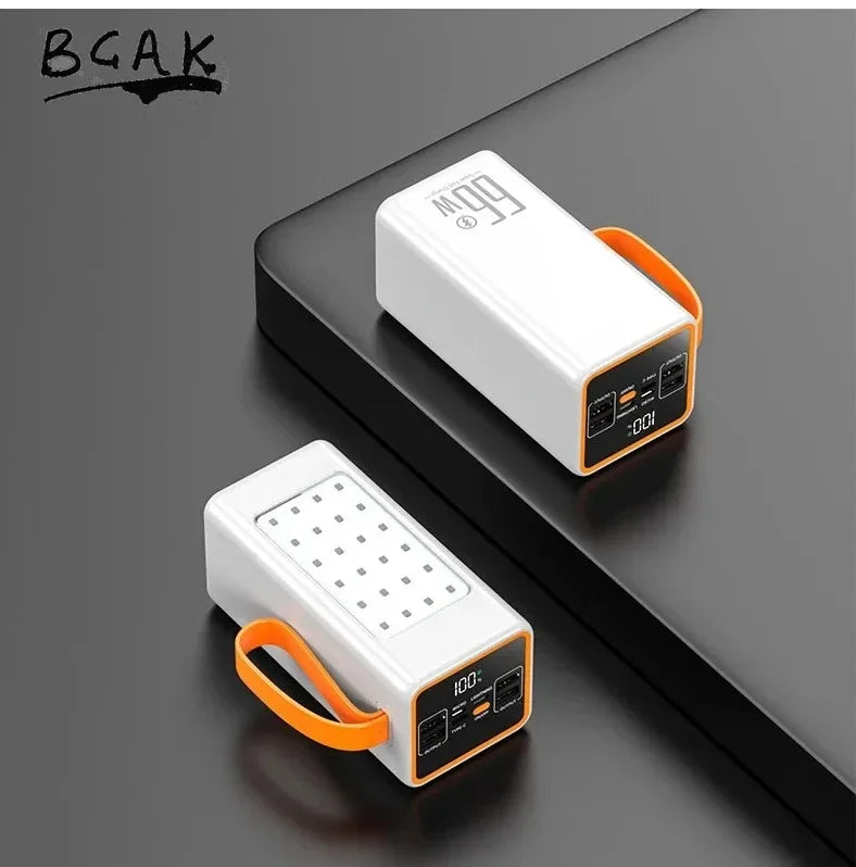 500000MAH  100000mah 200000mah 300000mahPowerbank Fast Charging Real Capacity BCAK with Built-in Cable Super Large Capacity
