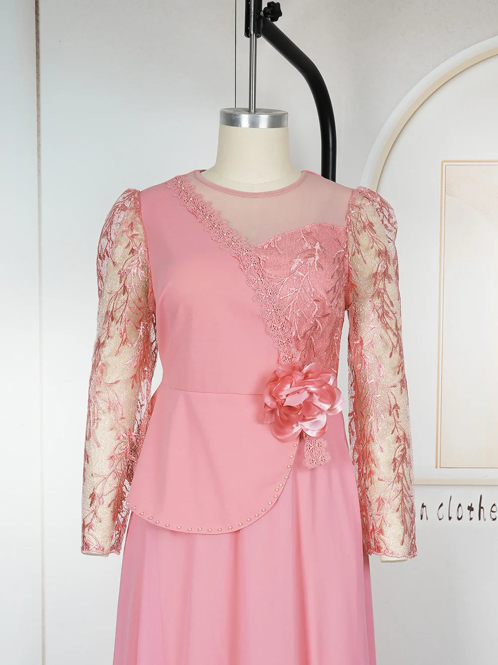 African Dresses For Women Long Sleeve Chiffon Maxi Robe 2025 Africa Clothing Dubai Turkey Kaftan Abayas Wedding Birthday Gowns