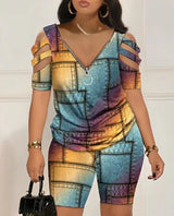 Loose Sexy Out T Shirt And Shorts