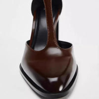 Women T-Straps Point Toe High Heels
