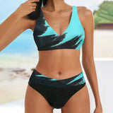 Women's Sport Style Split Printing Bkini