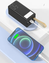 80000mAh Power Bank with LED Display Worldwide Plugs Portable Charger with LED Light High Capacity Polymer Battery Long Travel