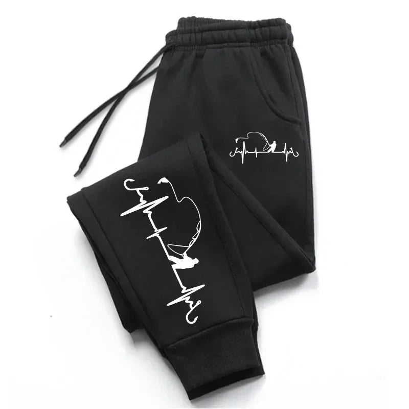 2025 Mens Sweatpants Print Casual Trousers Gym Fitness Sports Jogging Mens Pants Daily Running Pants Outdoors Fashion Streetwear