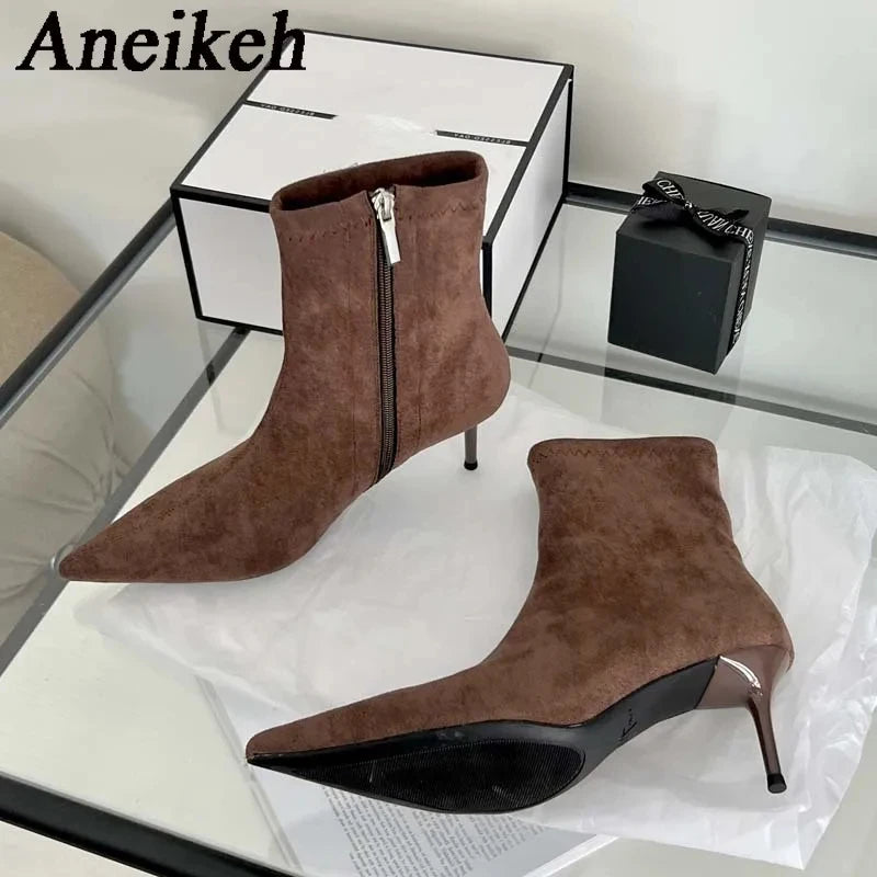 Women Pointed Toe Elegant Dress Boots