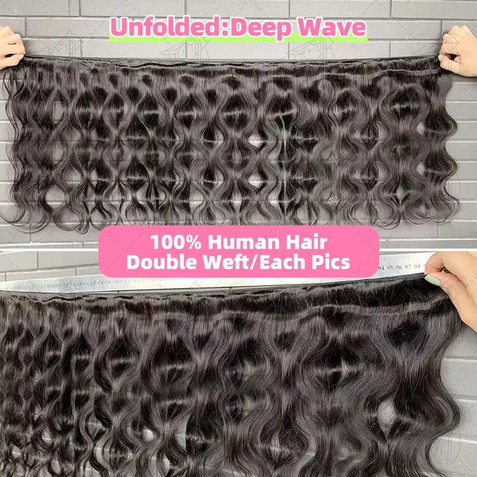 30 40 Inch Unprocessed Water Weave Hair Extensions