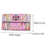 Fashion Italian Shoe and Bag Set with Rhinestone