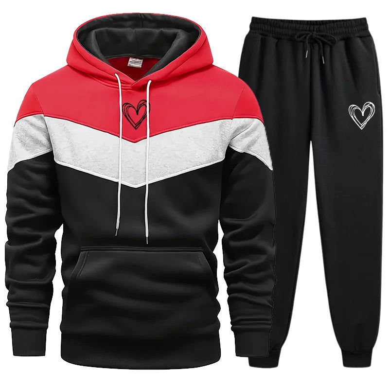 Hot Sales Mens Tracksuit Printing Single Piece Tricolor Sweatshirts Sweatpants Casual Man Clothing Quality Hoodie Autumn Winter