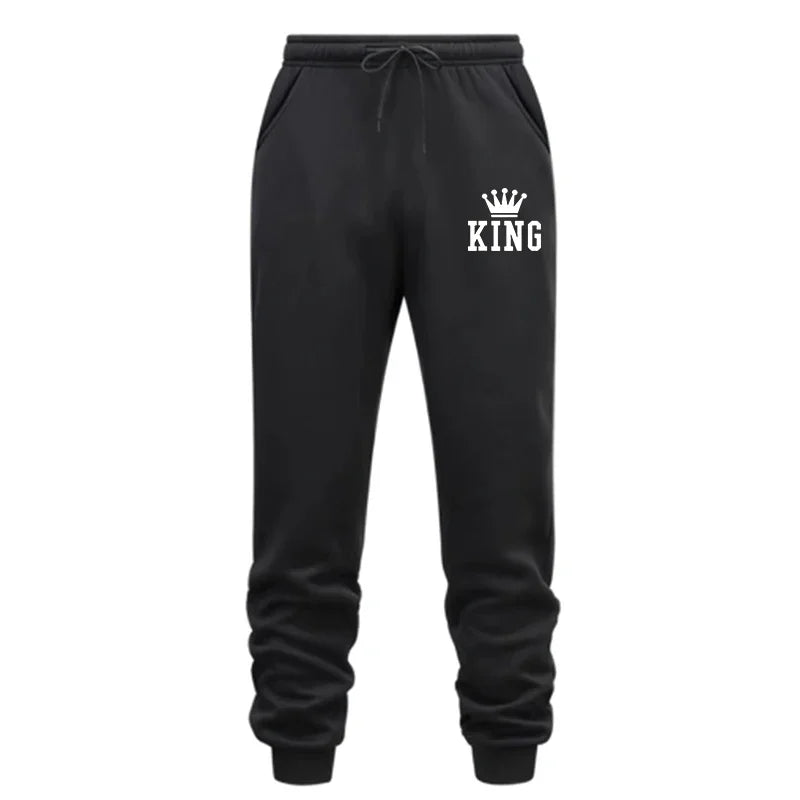 King Printing Mens Tracksuit Splash-ink Hooded Sweatshirts Casual Sports Jogging Mens Clothing Fashion Single Piece Tops Pants