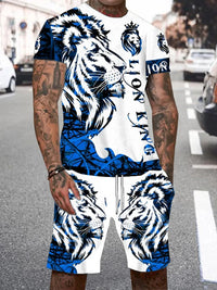 Cool The Lion King Print T-Shirt and Drawstring Set