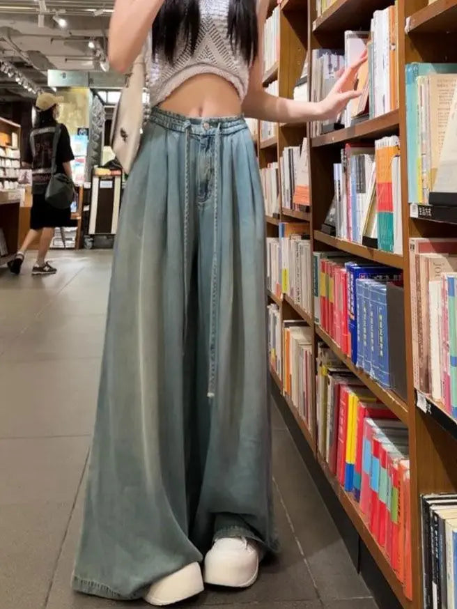 Drape Wide Ins Trendy Pants