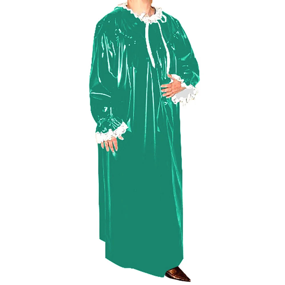 Casual PVC Latex Look Long Maxi Dress