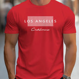 Los Angeles Graphic Printed Slim Fit Casual T-Shirt