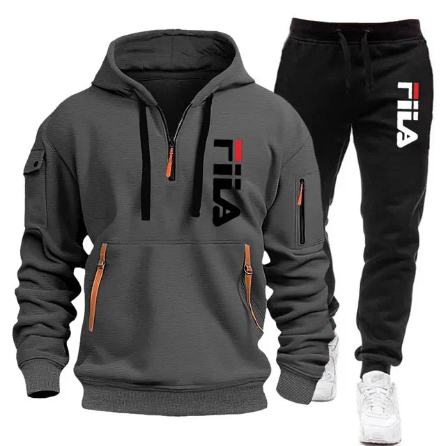 Casual Men's Hooded Sweatshirt and Pants