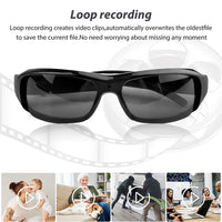 Glasses Camera HD 1080P Video Take Photo Outdoor Video Recorder Cycling Wearable Protable Mini Camera One Button Control