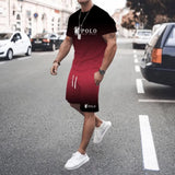 Short Sleeved T-Shirt+Shorts Men's Jogging Set