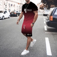 Short Sleeved T-Shirt+Shorts Men's Jogging Set