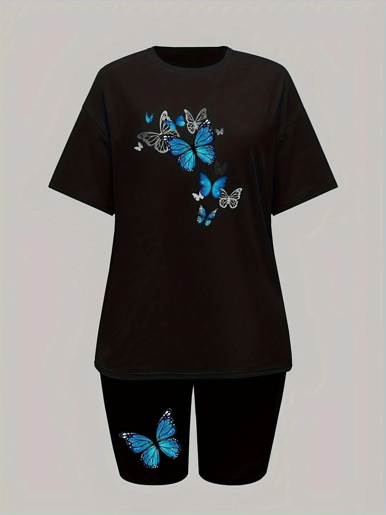 Women's Butterfly Printed Two-Piece Set