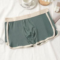Men's Fashion Striped Boxer Shorts Underwear Sexy Panties Casual Male Boxers Homme U Convex Shorts Lingerie Underpants