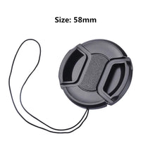 Camera Lens Cap High-quality 40.5mm 49mm 52mm 55mm 58mm 62mm 67mm 72mm 77mm 82mm Snap on Front Lens Cap for Camera