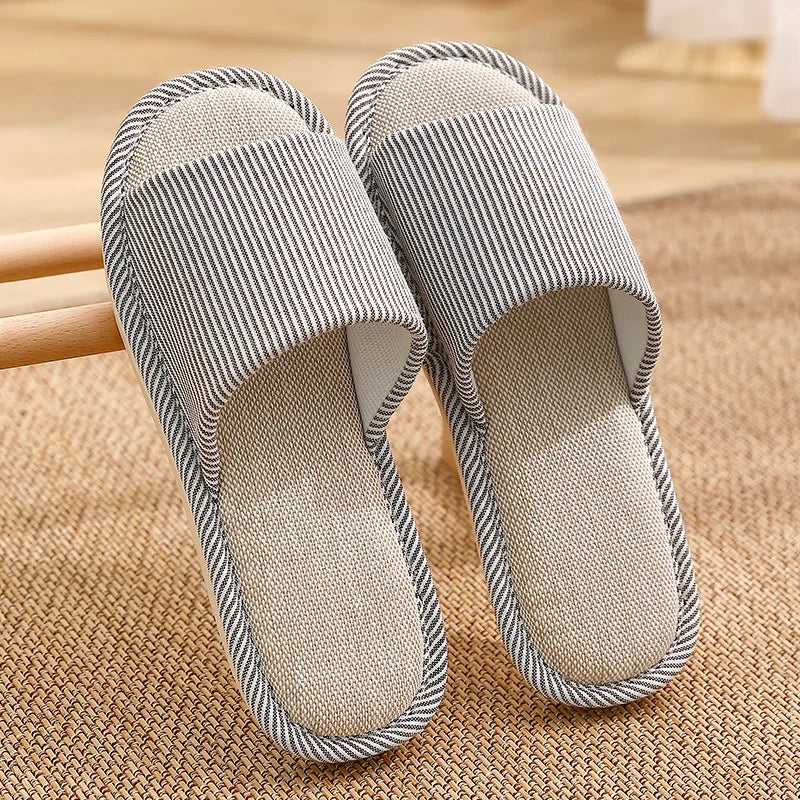 Non Slip Women Breathable Linen Slippers