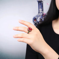 Original ancient gold craftsmanship natural carnelian rings