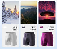 1PCS Mens Long Legs Underwear Separate Ball Pouch Breathable Comfort Sport Seamless Boxer Trunks Shorts Calzoncillo Hombre