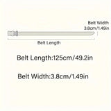 The New Men's 125cm Buckle Belt Nylon Braided Lightweight Breathable Daily Commuter Men's Belt