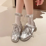 Fashion Ballet Round Toe Cross Strap Shoes
