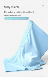 4pcs Boxer Shorts Men's Ice Silk Underwear Male Underpants Breathable Sexy Thin Panties U Convex Lingerie Wholesale Lots L-6XL