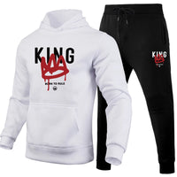 Hot Sales Mens Tracksuit Print Casual Hooded Sweatshirts 2 Pcs Set Outdoors Sports Jogging Mens Clothing Fashion Streetwear 2025