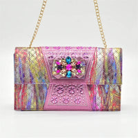 Fashion Italian Shoe and Bag Set with Rhinestone