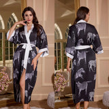 Summer Ice Silk Pajamas Bathrobes