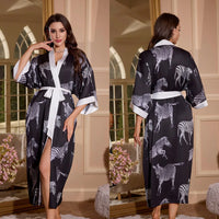 Summer Ice Silk Pajamas Bathrobes
