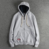 Cardigan Men's Casual Pure Color Zipper Hoodie