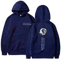 New Trendy Print Versatile Men Hooded Sweatshirt