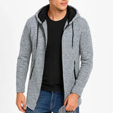Men Zipper Long Sleeve Casual Hoodie