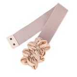 Women Fashion Floral Wide Elastic Belt Casual Trendy Waist Band Chic Ladies Dress Cummerbands Skirt Dress Coat Decor Accessories