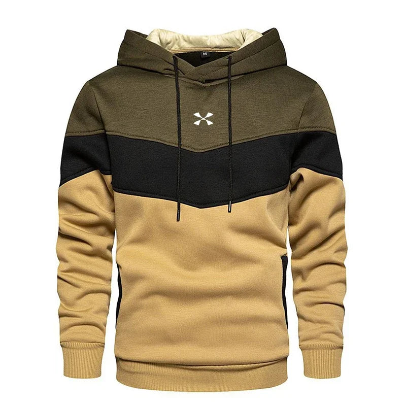 Men's Patchwork Hooded Sweatshirt