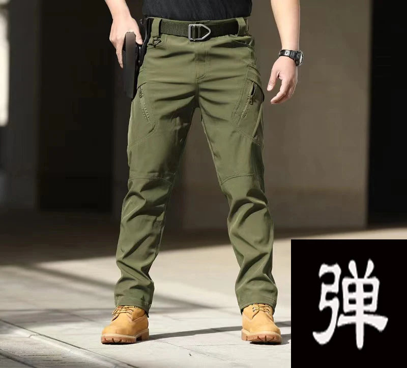Men's M-5XL Autumn Spring Fall Elastic Camping Hiking Trekking Finshing Hunting Pants Outdoor Cycling Tactical Cargo Trousers