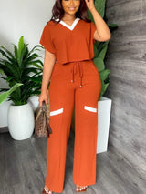 Women's Casual Elegant Short Sleeve Sports Suit