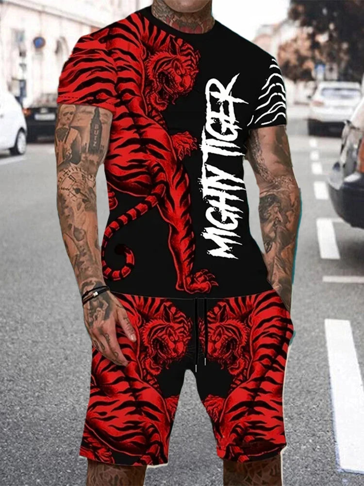 Cool The Lion King Print T-Shirt and Drawstring Set