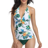 V Neck Women Lace Up Swimwear Suit