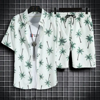 2 Pcs Casual Quick Dry Beach Suit For Men
