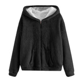 Men's Winter Zipper Hooded Fleece Sweatshirt with Pocket