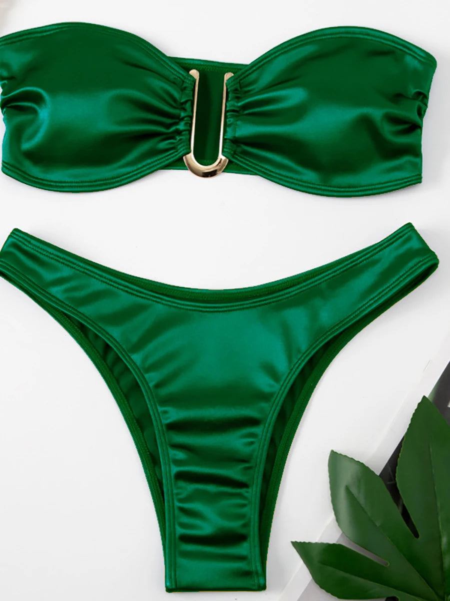 Push Up Monokini Bandeau Bikini Swimsuit