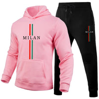 Mens Tracksuit Casual Printing Sweatshirt Sweatpants 2 Pcs Set Sports Jogging Mens Clothing Daily Street Hoodies Sportswear Suit