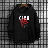 King Printing Mens Tracksuit Clothing Casual Sweatshirts Outdoors Sports Jogging Mens Hoodies Street Sportswear Autumn Winter