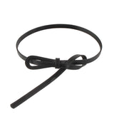 Thin Knotted Belts for Women Belt Lady Waist Band Soft Leather Waist Belt Solid Color Strap Dress Coat  Accessories Luxury