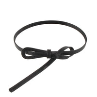 Thin Knotted Belts for Women Belt Lady Waist Band Soft Leather Waist Belt Solid Color Strap Dress Coat  Accessories Luxury